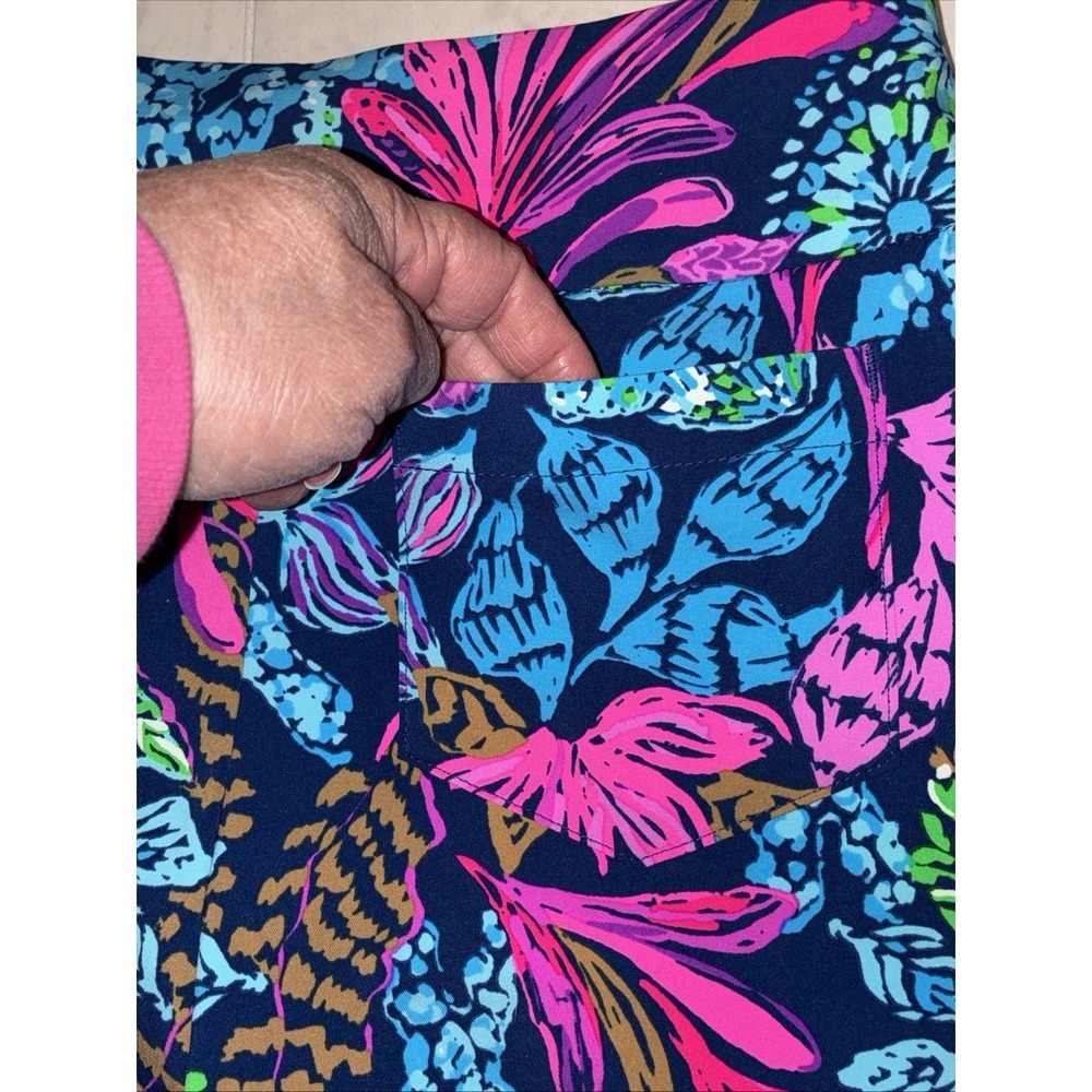 Lilly Pulitzer Luxletic 28" Corso Pant Aegean Navy Calypso Coast Golf $148 NWT - Picture 7 of 16